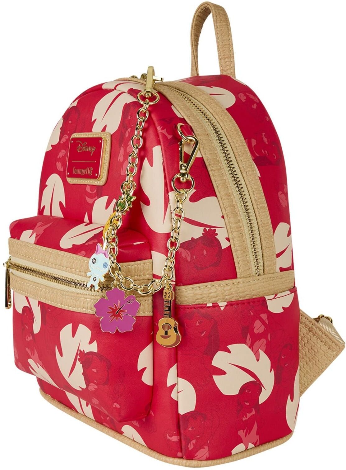 Loungefly Disney Lilo ; Stitch Mini Backpack - Faux-Leather, Officially Licensed, Adjustable Straps