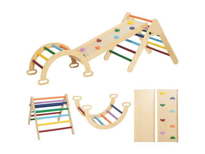 Aiyaplay Klettergerüst, Mehrfarbig, Holzwerkstoff, 64.5x59x178 cm, Spielzeug, Sonstiges Spielzeug