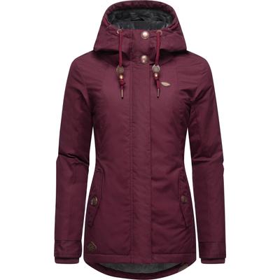Winterjacke RAGWEAR "Monade", Damen, Gr. M (38), rot (kastanienrot), Obermaterial: 65% Polyester, 35% Baumwolle. Futter: 100% Polyester. Wattierung: 100% Polyester, figurbetont Po-bedeckend, verstellbar Rippstrickbündchen mit Druckknopf, Jacken...
