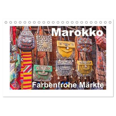 Marokko - Farbenfrohe Märkte (Tischkalender 2027 DIN A5 quer), CALVENDO Monatskalender
