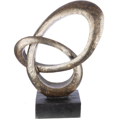Skulptur GILDE "Skulptur, "Sphere", Kunstharz, bronzefarben", gold (bronzefarben), B:50,5cm H:69cm T:21,5cm, Glas, Dekofiguren, Skulptur, Outdoor, Dekoskulptur, Handarbeit, Blickfang, Dekoration