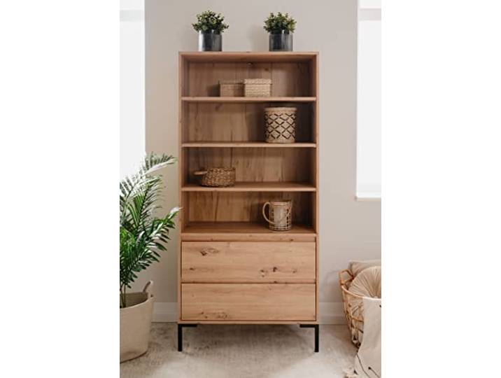 möbelando Regal >Korsika< (BxHxT: 77,5x165x40 cm) in Dekor Artisan Oak