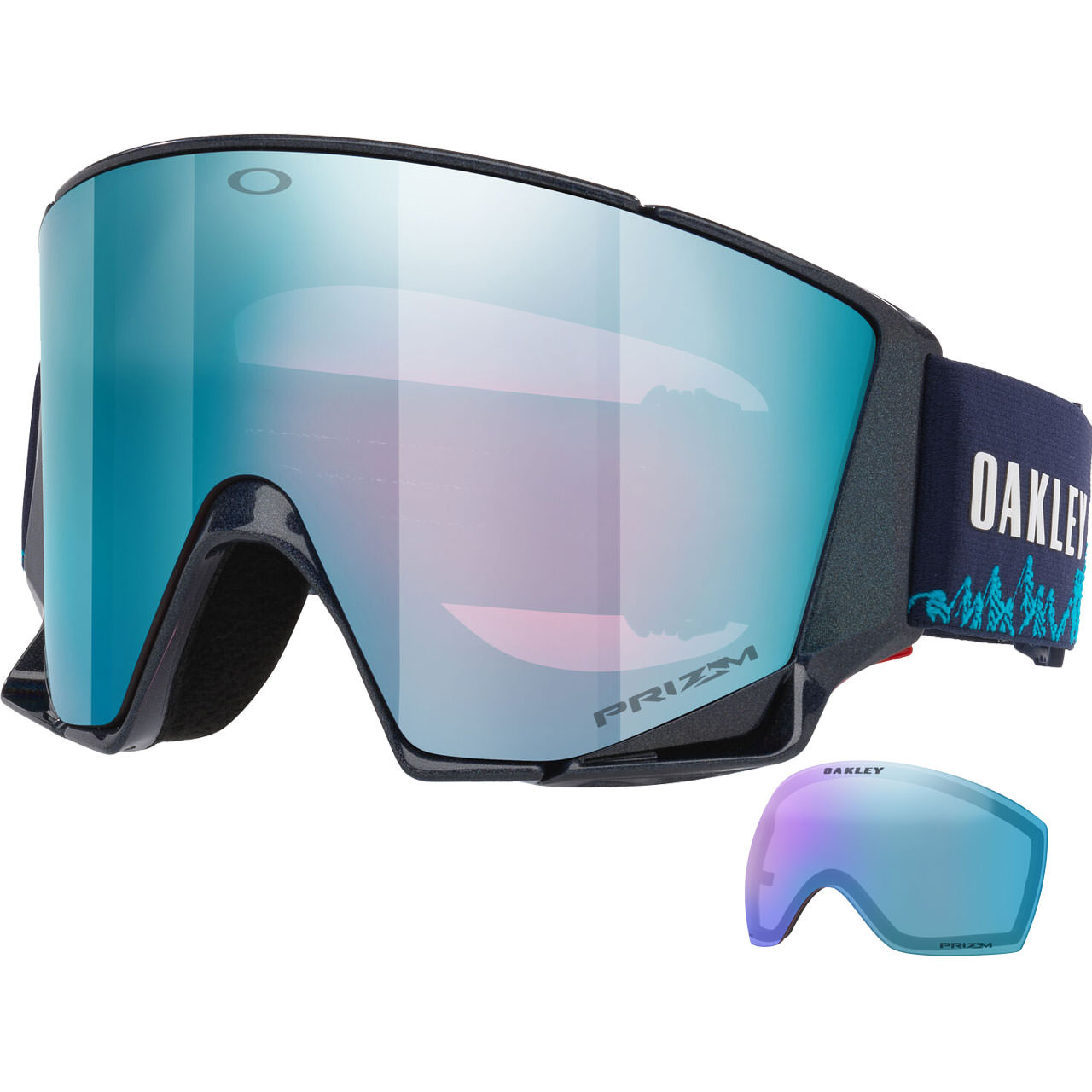 Oakley Flow Scape L abyss Mikaela Shiffrin Signature / Prizm Sapphire Iridium + Ersatzscheibe