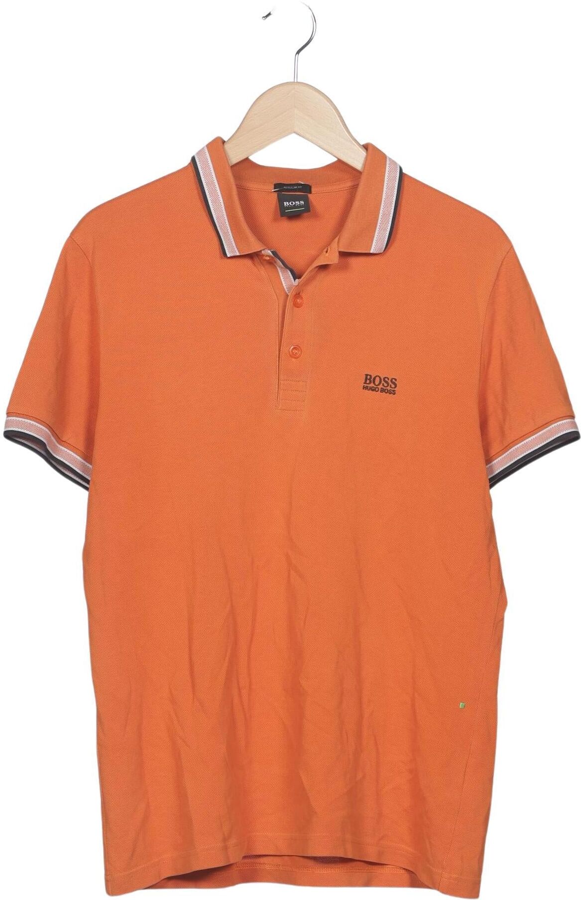 Boss Green Herren Poloshirt, Orange, Gr. M, Baumwolle - Second Hand