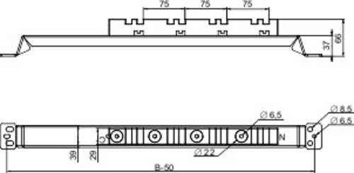 Schneider Electric NSYBVS600 Schneider NSYBVS600 SF-Führung vertikal Sammelschienenhalter Stahl, Kunststoff 3200A 1St.