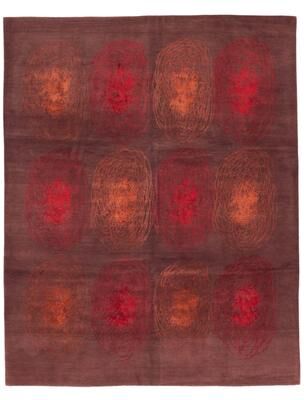 ECARPETGALLERY Hand-knotted Opulence Dark Brown Silk, Wool Rug - 7'11 x 9'10