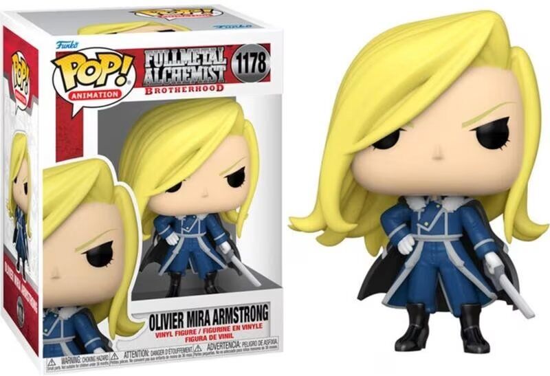 Funko Pop! Animación Fullmetal Alchemist Brotherhood Olivier Mira Armstrong Con Espada 57738 Talla Única Unisex