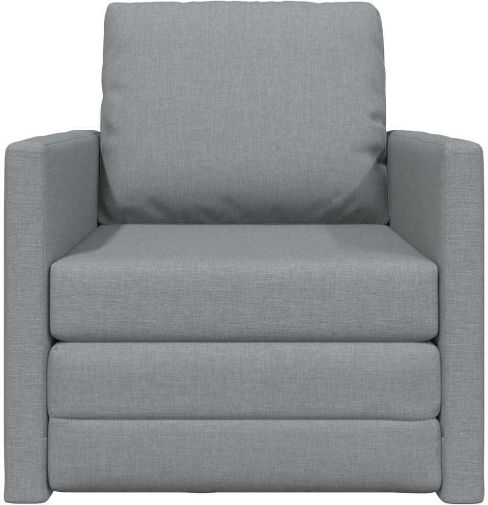 vidaXL Canapé-Lit 60cm Gris clair tissu