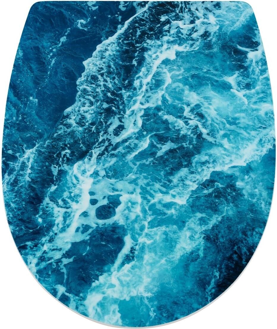 WC-Sitz DIAQUA "Arles Ocean", blau, B:36,3cm L:44,8cm, WC-Sitze, WC-Sitz blau Einheitsgröße