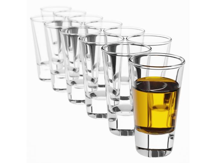 KADAX Vodka Shot Liqueur Verre Set 28 ml 12 Pièces
