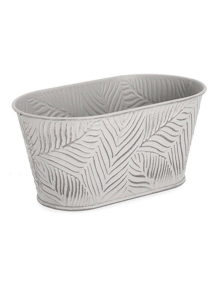 Bizzotto Blumentopf "Benji" in Hellgrau - (B)22,7 x (H)10,7 x (T)12,9 cm - onesize