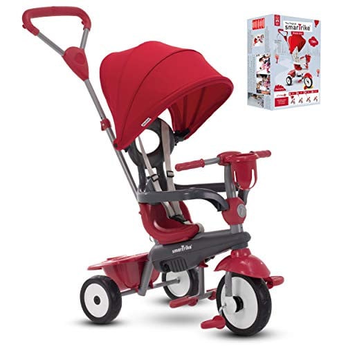 smarTrike Breeze Plus 4-in-1 driewieler voor kinderen, rood-zwart