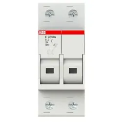 ABB E92/20S Sicherungs-Trennschalter, 2Pol, 20A für Sicherungseinstatz 8,5 x 31,5mm mit Sicherungsüberwachungsanzeige 2CSM289623R1801