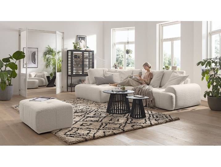Ginger Moon Ecksofa Energy mit losen Rückenkissen in Stoff
