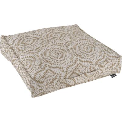 Palettenkissen H.O.C.K. "Badu Batik Steel Outdoor", beige (natur, beige, gemustert), B:50cm H:10cm L:50cm, Polyacryl (dralon), Dekokissen_Sitzkissen_Kissenhüllen, Matratzenkissen