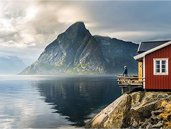 Rasch Tapeten 101119 - Fototapete mit einer norwegischen Landschaft aus der Young Artists Kollektion - 2,80m x 3,72m (L x B)