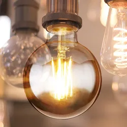 Vintage Leuchtmittel E27 Vintage Glühbirne LED Retro Filament Leuchtmittel, Glas Amber, 7 Watt 700 Lumen 2700 Kelvin warmweiß, DxH 9,5x14 cm