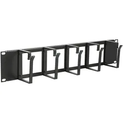 Lanview 2U 19" CABLE ORGANIZER PANEL, Serverschrank Zubehör, Schwarz