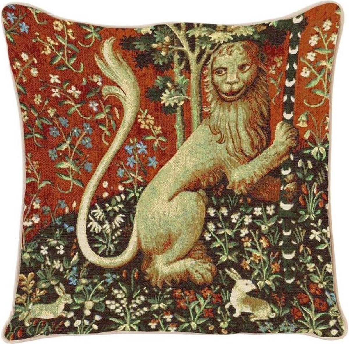 Signare Kunst kussenhoes Lady en Unicorn - Dame en de Eenhoorn - Lion