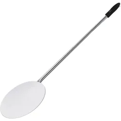 Giemme Spoleto – Runde Pizzaschaufel zum Wenden & Herausnehmen – Edelstahl, langer Stiel 112 cm
