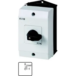 Eaton 222597 Hilfsphasenschalter, T0, 20 A, Aufbau, 2 Baueinheit(en), Kontakte: 3, 45 °, tastend/rastend, mit 0-Stellung, mit Rückzug nach 0, 0
