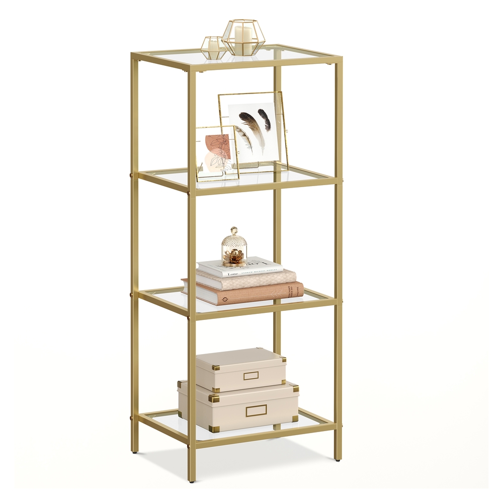 VASAGLE Standregal aus Hartglas LGT28G