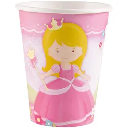 Amscan Pappbecher - Prinzessin Motiv 2 (8er Pack, 266ml)