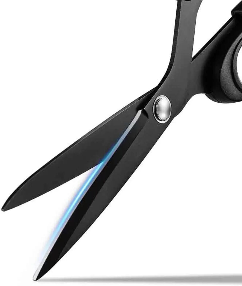 INF Cisailles de tailleur à lame noire de 30 cm - Acier à haute teneur en carbone, cisailles à tissu aiguisées