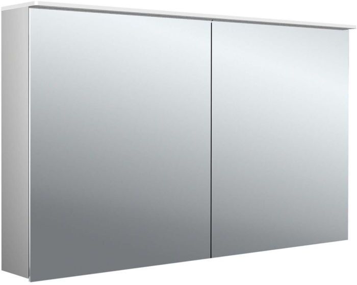 Emco pure 2 Design Aufputz-Lichtspiegelschrank 979705405 1200x711mm, LED, mit Lichtsegel, 2-türig, Aluminium