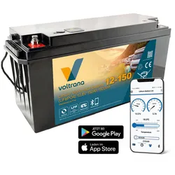 Voltrana Lithium Wohnmobil-Batterie 12,8V 150Ah 1920Wh Bluetooth Heizfunktion Li...