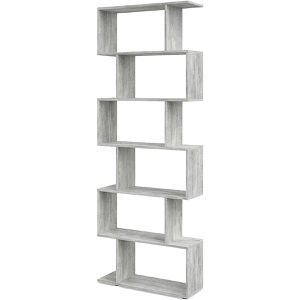 Vicco Bücherregal Levio, grau, aus Holz, 6 Fächer, 70 x 196,1 x 24cm