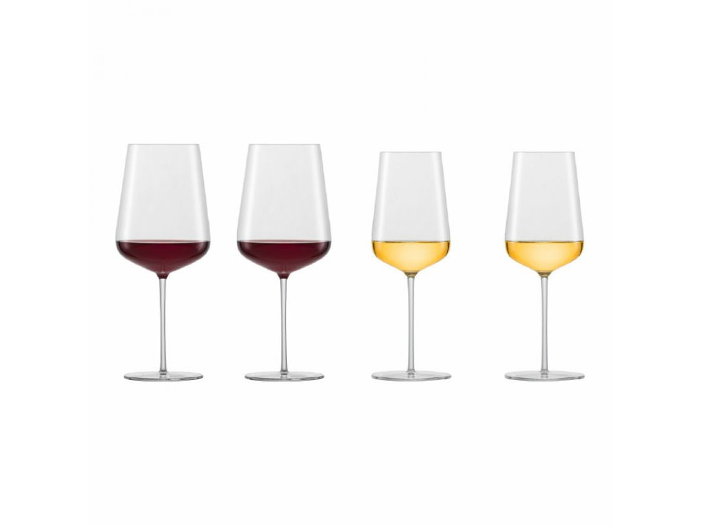Zwiesel Glas Vervino set met 4 wijnglazen voor rode en witte wijn