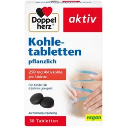 Doppelherz aktiv Kohletabletten pflanzlich 30 St Tabletten
