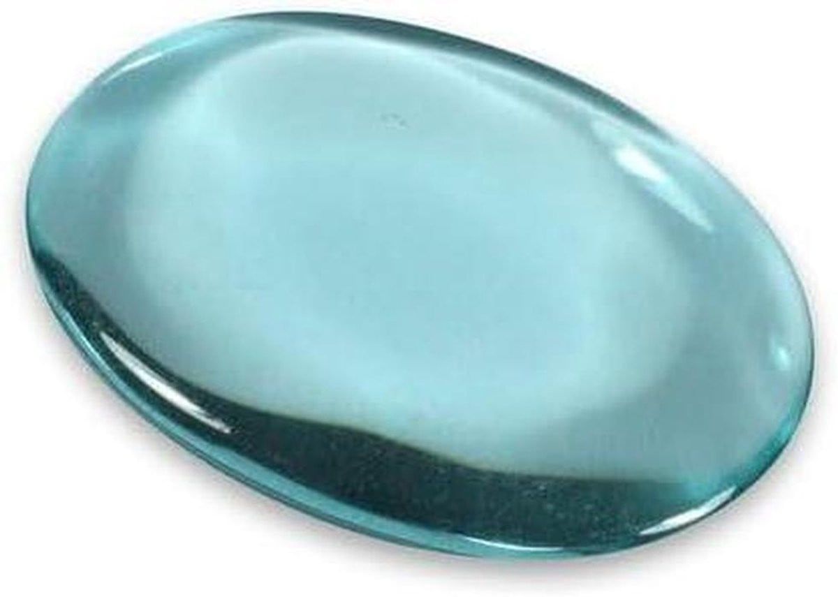 Obsidiaan Palmsteen Blauw - Gepolijste Helende Steen voor Meditatie - 7 x 5 x 1 cm