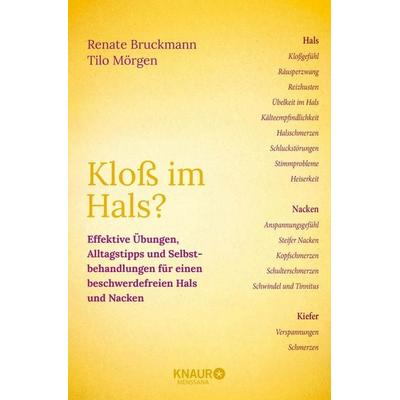 Kloß im Hals?, Gebundene Ausgabe von Renate Bruckmann,Tilo Mörgen, Knaur MensSana, 978-3-426-21763-4