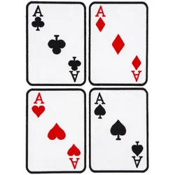 buttinette Applikationen "Asse-Set", Größe: 8,5 x 12 cm, Inhalt: 4 Stück