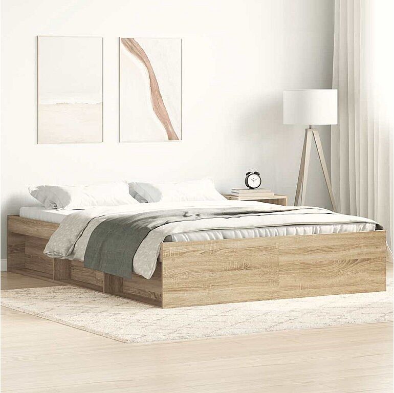 vidaxl Estructura de cama roble Sonoma 150x200 cm