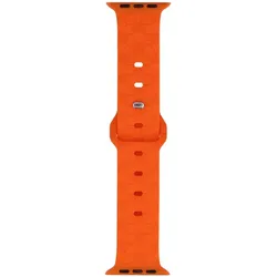 Gliederarmband für Smartwatch GlacierX Silikon Rhombille Vibrant Orange für Apple Watch 42/44/45/49mm Orange