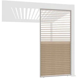 Weide Holzoptik Wand Für Pergola Drehbare Lamellen Aluminium 3 Maße0.93 Meter Holzoptik