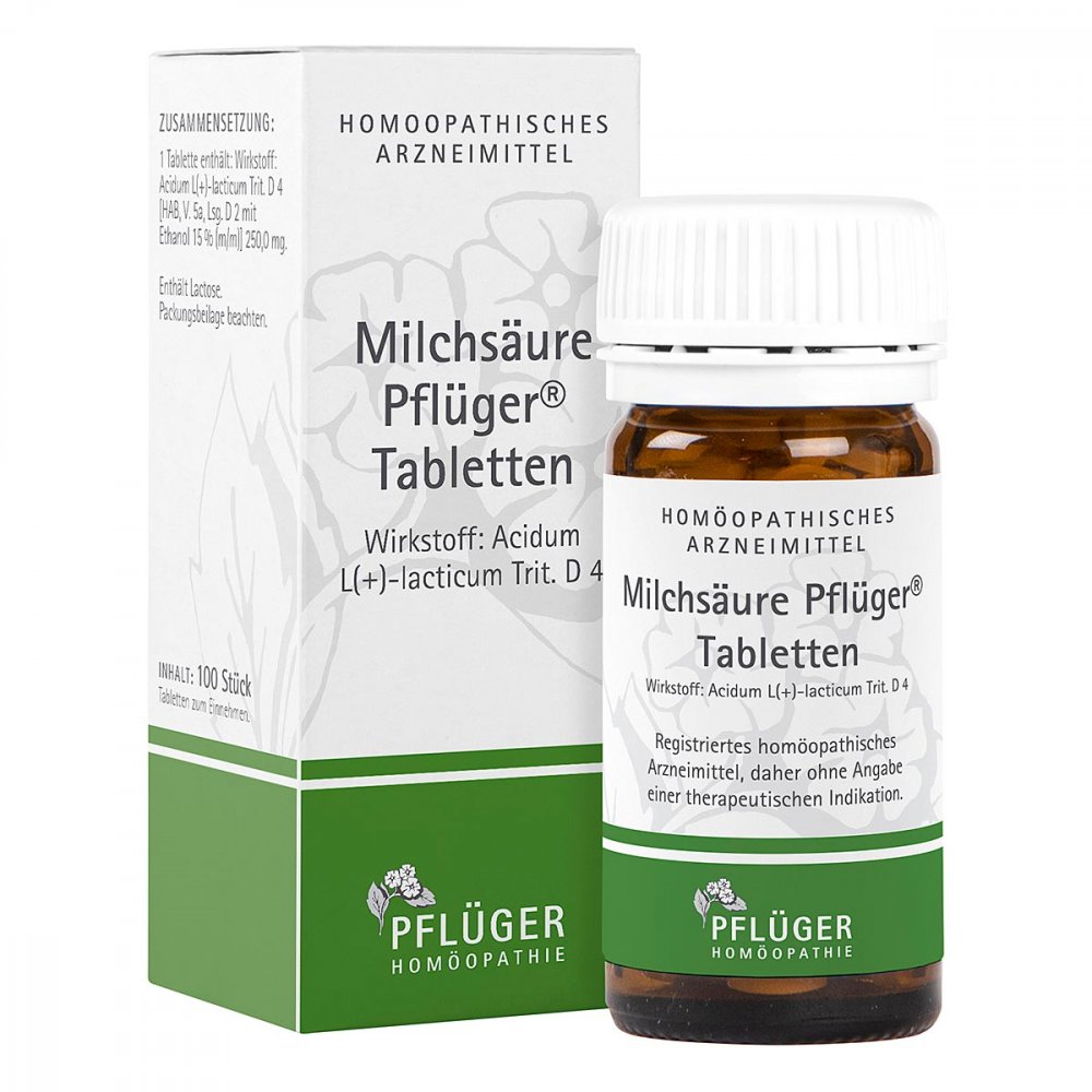 Homöopathisches Laboratorium Alexander Pflüger Gmb Milchsäure Pflüger Tabletten 01222381