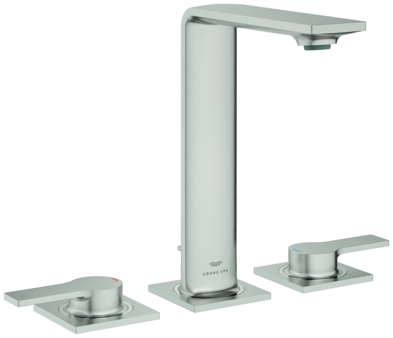 GROHE 3-Loch Waschtischarmatur Allure 20188_1 mit Hebelgriffen supersteel, 20188DC1 20188DC1