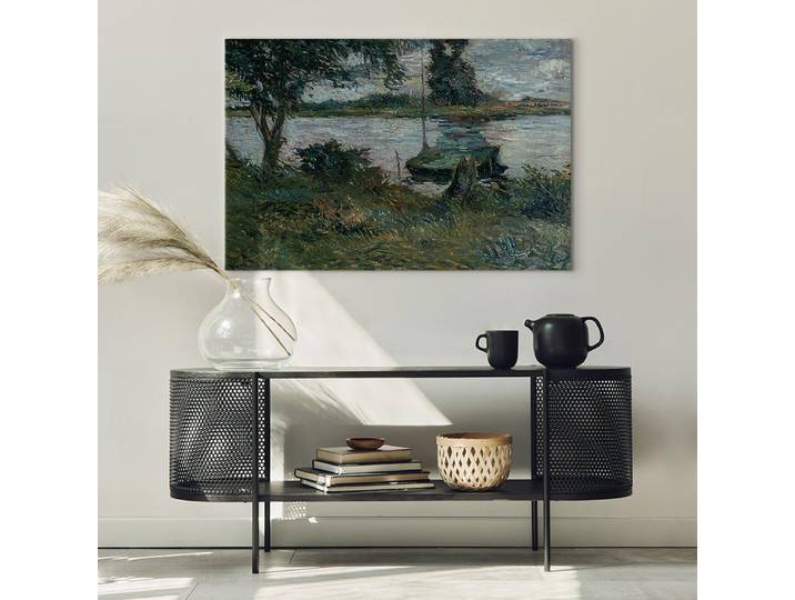 Toile Bord de rivière Feutre Vert/Vert 120 x 80cm