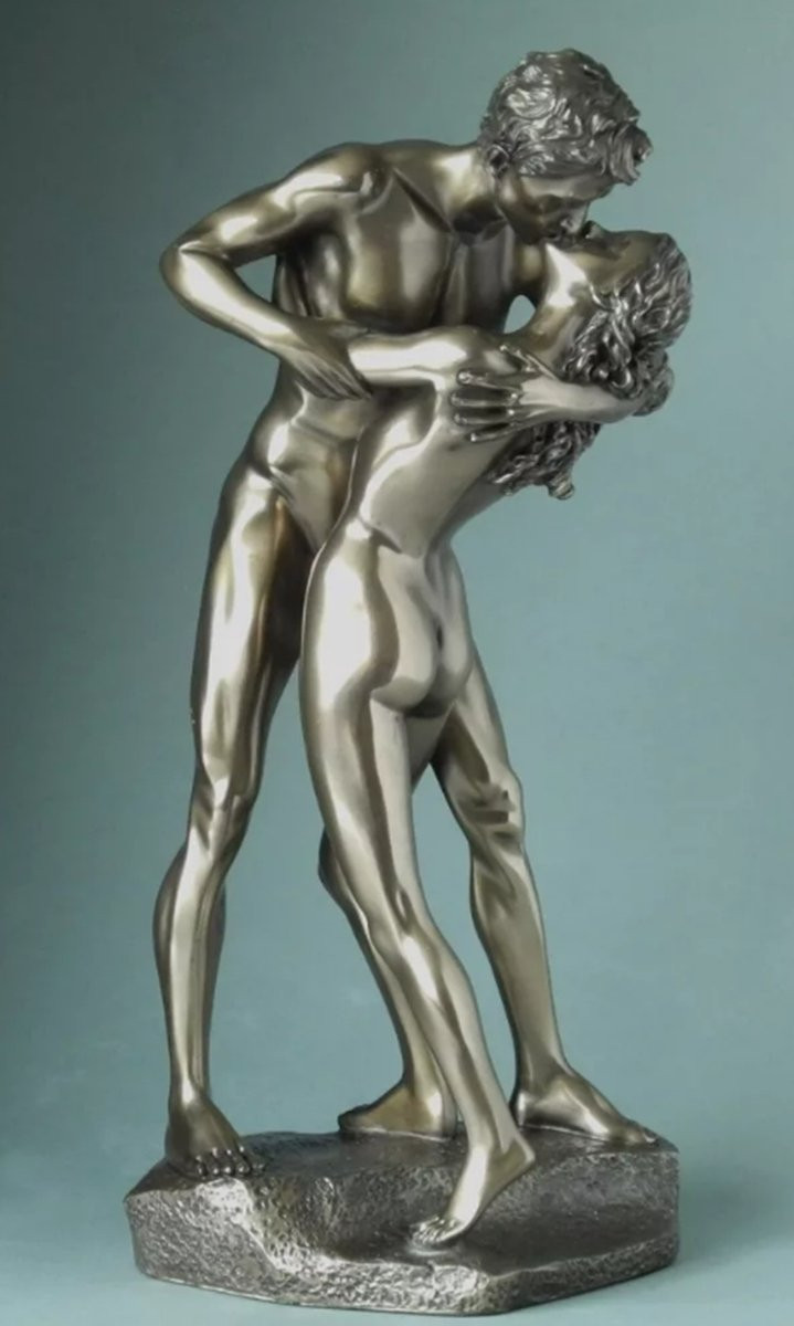 Body Talk Lovers The Kiss Bronskleurig Beeld Hoogte: 27 cm