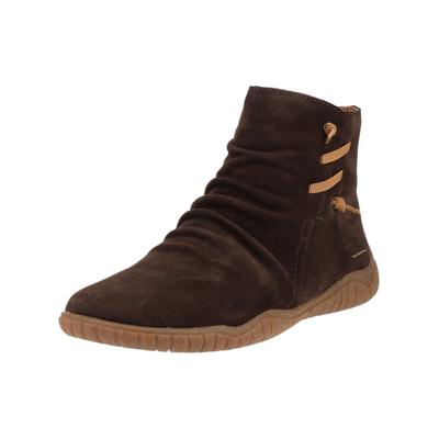 Stiefelette JOSEF SEIBEL "Josef Seibel Stiefelette Veloursleder", Damen, Gr. 42, Textil, chocolate, Veloursleder, Schuhe Stiefelette