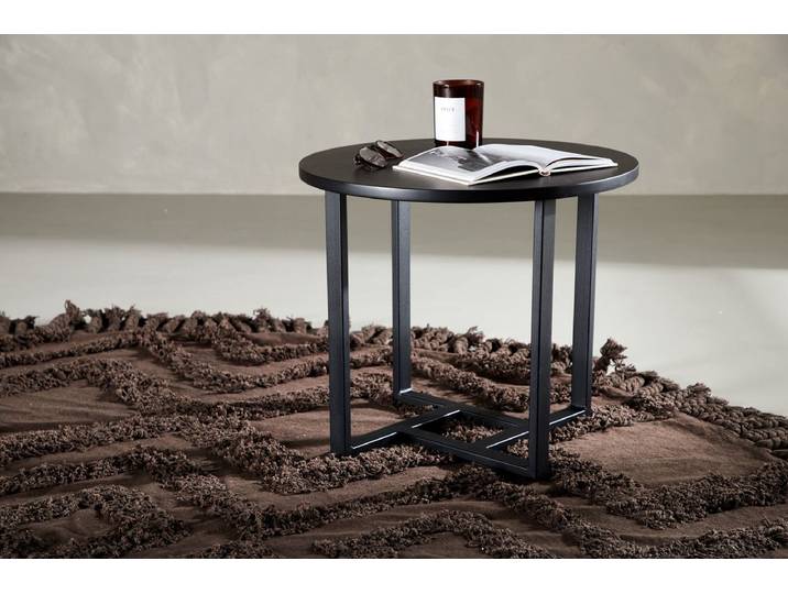 Couchtisch-Beistelltisch Paul - in Schwarz - Ø 50cm - Luxusbetten24
