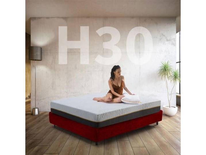 Comfy Line Matratze mit Federn und Memory-Schaum Night Memory 30, antiallergisches Gewebe, 180 x 200 cm, rot, orthopädisch, hypoallergen, Memory-Schaum, 30 cm, 800 Federn