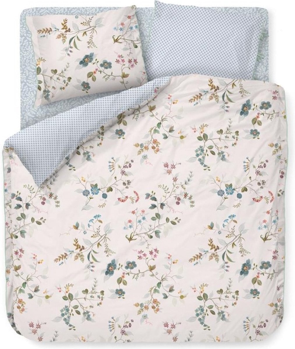 Pip Studio Kawai Flower dekbedovertrek Lits-Jumeaux XL - Wit - 240 x 220 cm