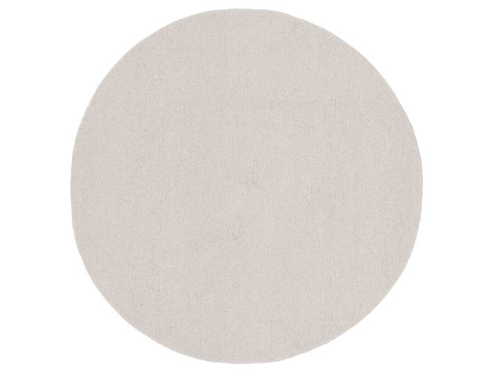 Tapis en laine tufté main de style berbère blanc Diam 100 cm