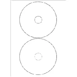 CD-Etiketten Durchmesser 117 mm 100 Blatt 200 Stück