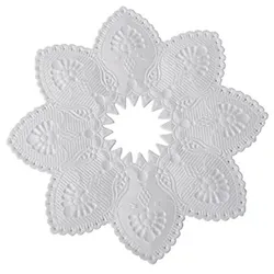 Papstar 10 X 100 Kerzen-Manschetten rund Ø 10 cm weiss